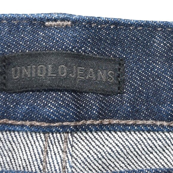 Uniqlo Men's Slim Straight Jeans - Navy - Picture 9 of 9